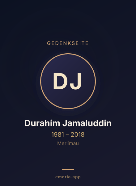 Gedenkportrait von Durahim Jamaluddin