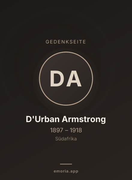 Gedenkportrait von D'Urban Armstrong
