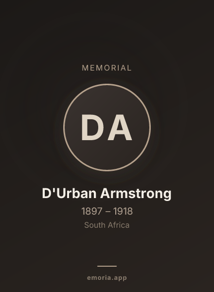 Memorial portrait of D'Urban Armstrong