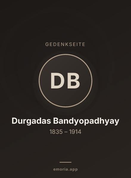 Gedenkportrait von Durgadas Bandyopadhyay
