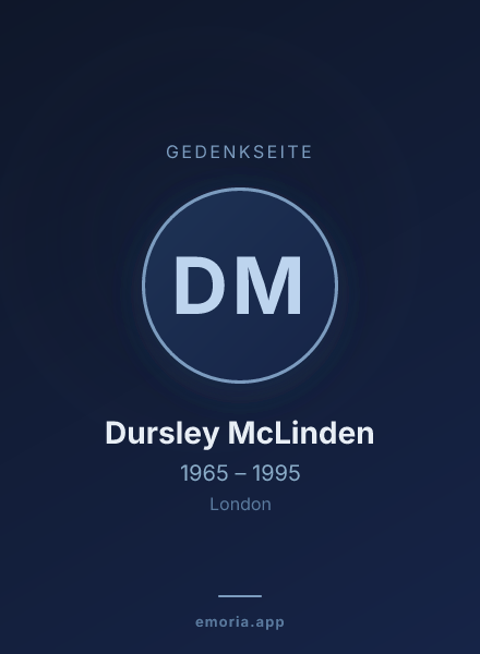 Gedenkportrait von Dursley McLinden
