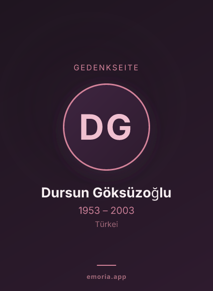 Gedenkportrait von Dursun Göksüzoğlu