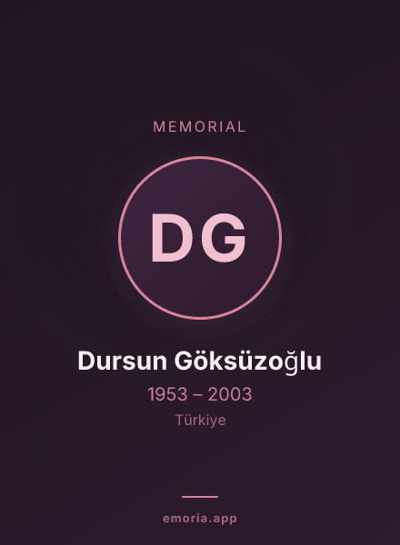 Memorial portrait of Dursun Göksüzoğlu
