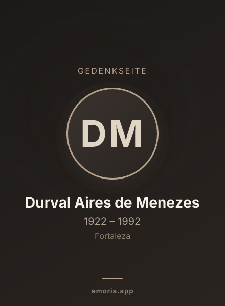 Gedenkportrait von Durval Aires de Menezes