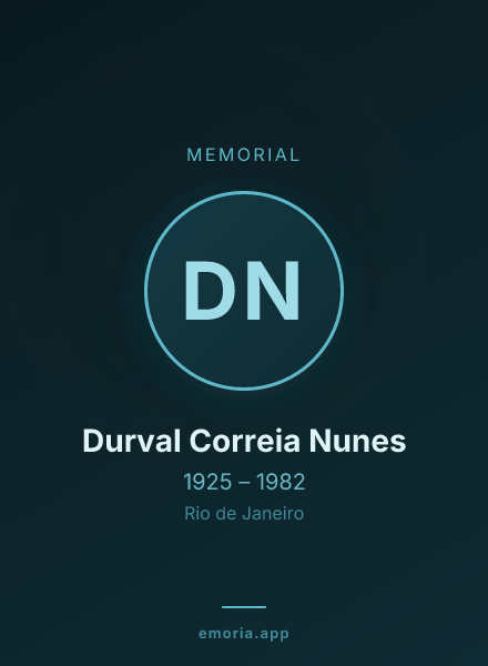 Memorial portrait of Durval Correia Nunes