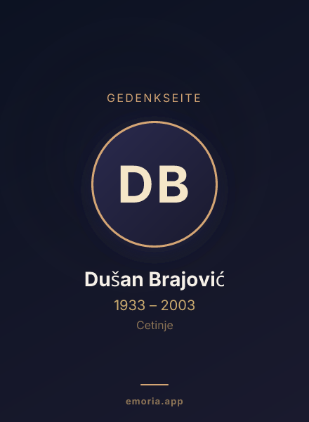 Gedenkportrait von Dušan Brajović