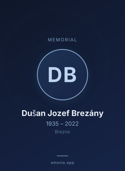 Memorial portrait of Dušan Jozef Brezány
