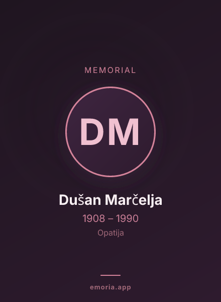 Memorial portrait of Dušan Marčelja