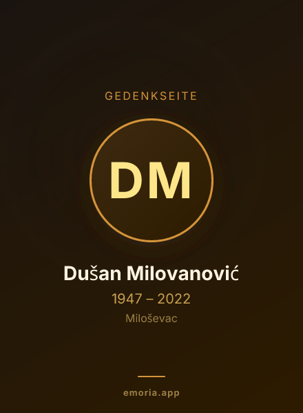 Gedenkportrait von Dušan Milovanović