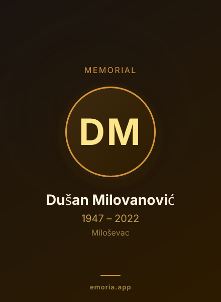 Memorial portrait of Dušan Milovanović