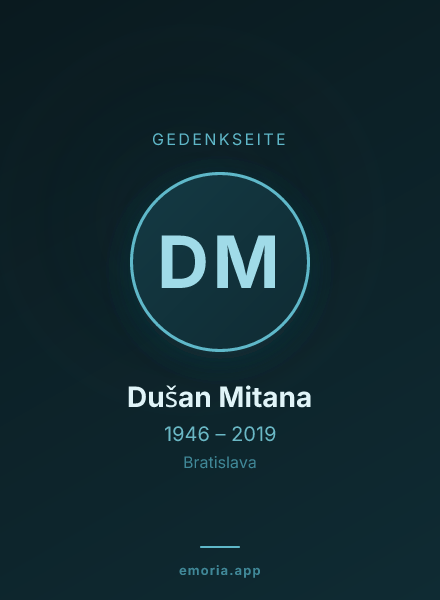 Gedenkportrait von Dušan Mitana