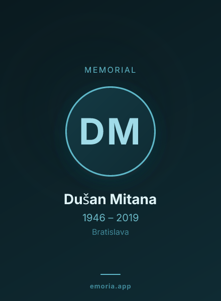 Memorial portrait of Dušan Mitana