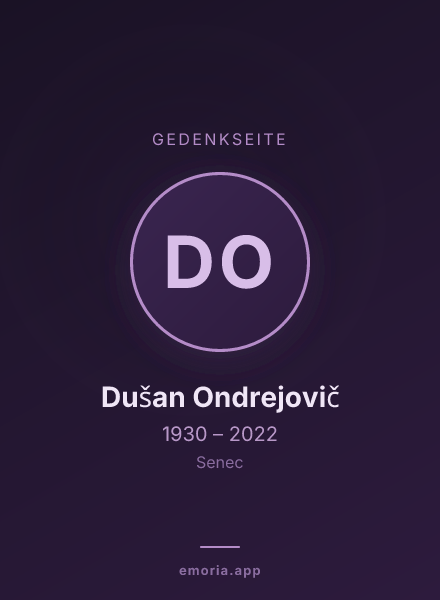 Gedenkportrait von Dušan Ondrejovič