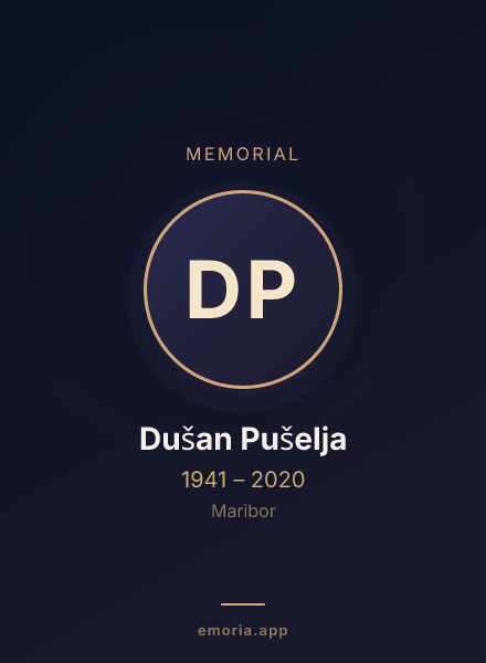 Memorial portrait of Dušan Pušelja