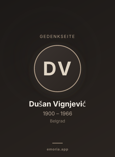 Gedenkportrait von Dušan Vignjević