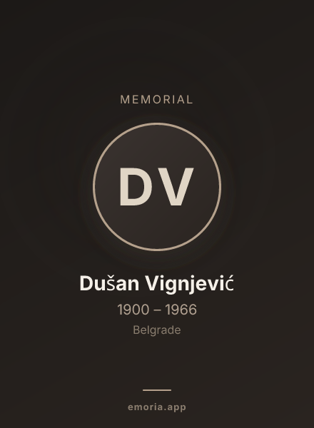 Memorial portrait of Dušan Vignjević