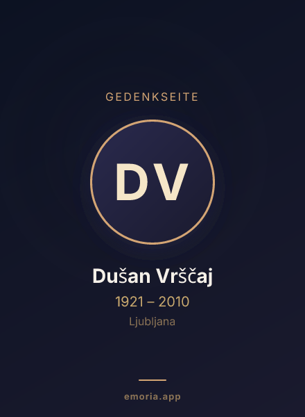 Gedenkportrait von Dušan Vrščaj