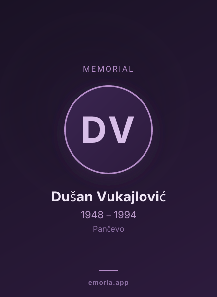 Memorial portrait of Dušan Vukajlović