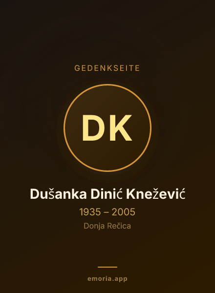Gedenkportrait von Dušanka Dinić Knežević