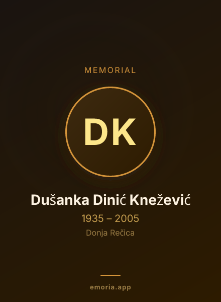 Memorial portrait of Dušanka Dinić Knežević