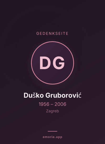 Gedenkportrait von Duško Gruborović