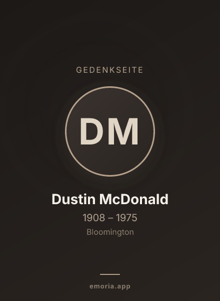 Gedenkportrait von Dustin McDonald