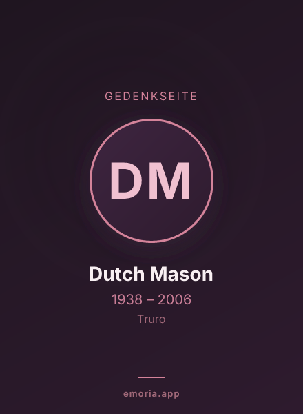 Gedenkportrait von Dutch Mason