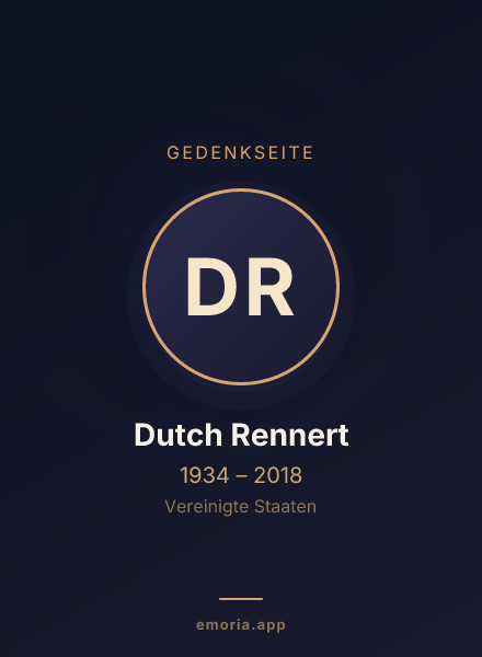 Gedenkportrait von Dutch Rennert