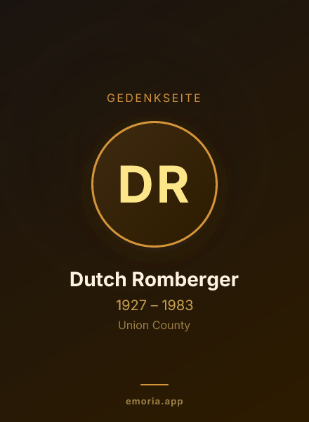 Gedenkportrait von Dutch Romberger