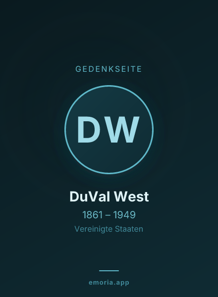Gedenkportrait von DuVal West