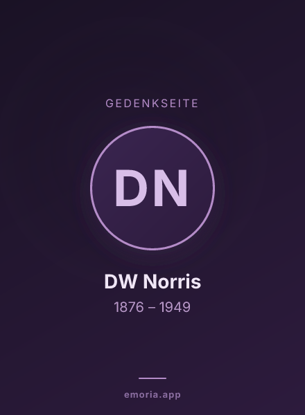 Gedenkportrait von DW Norris