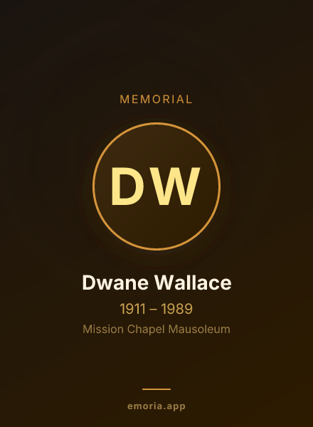 Memorial portrait of Dwane Wallace