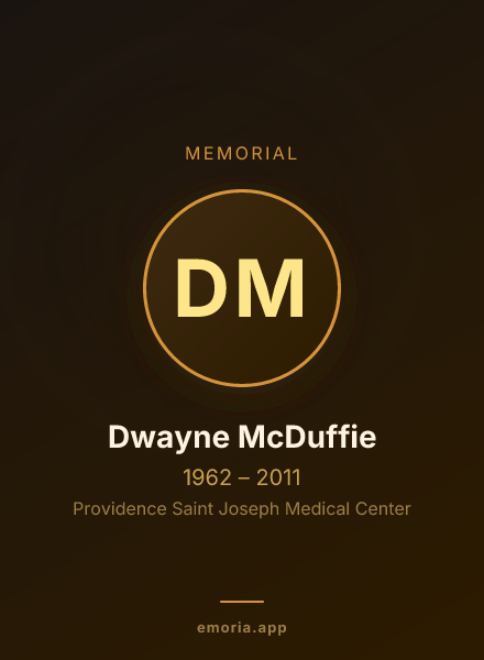 Memorial portrait of Dwayne McDuffie