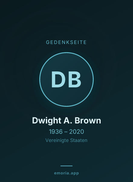 Gedenkportrait von Dwight A. Brown