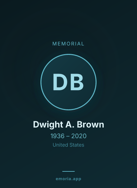 Memorial portrait of Dwight A. Brown