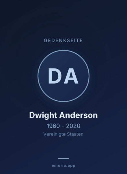 Gedenkportrait von Dwight Anderson