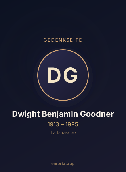 Gedenkportrait von Dwight Benjamin Goodner