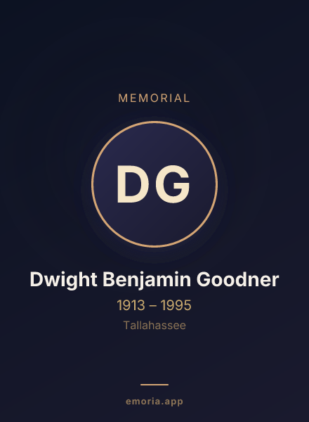 Memorial portrait of Dwight Benjamin Goodner