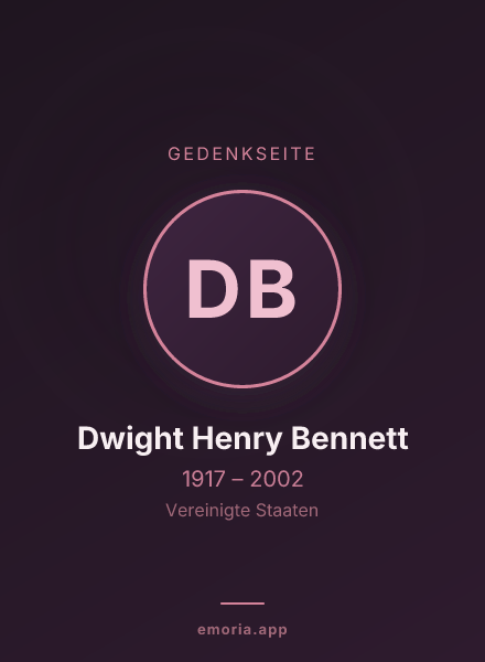 Gedenkportrait von Dwight Henry Bennett