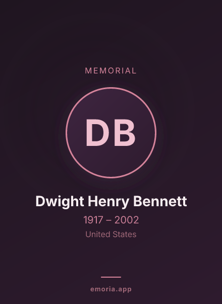 Memorial portrait of Dwight Henry Bennett