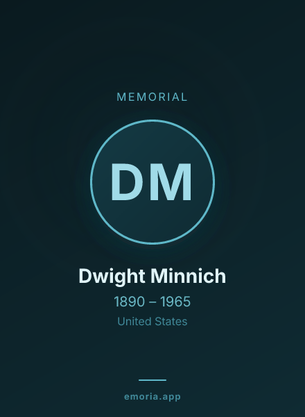 Memorial portrait of Dwight Minnich