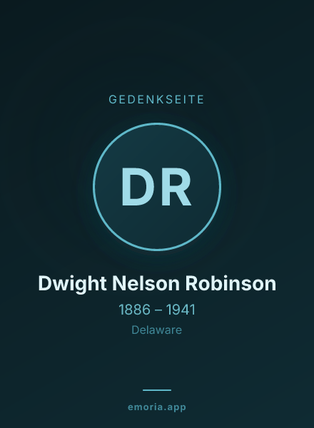 Gedenkportrait von Dwight Nelson Robinson