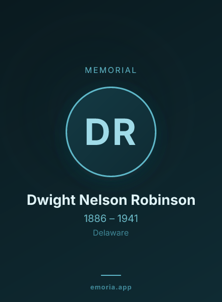 Memorial portrait of Dwight Nelson Robinson