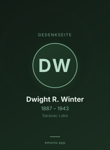 Gedenkportrait von Dwight R. Winter