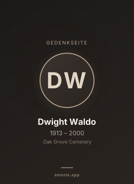 Gedenkportrait von Dwight Waldo