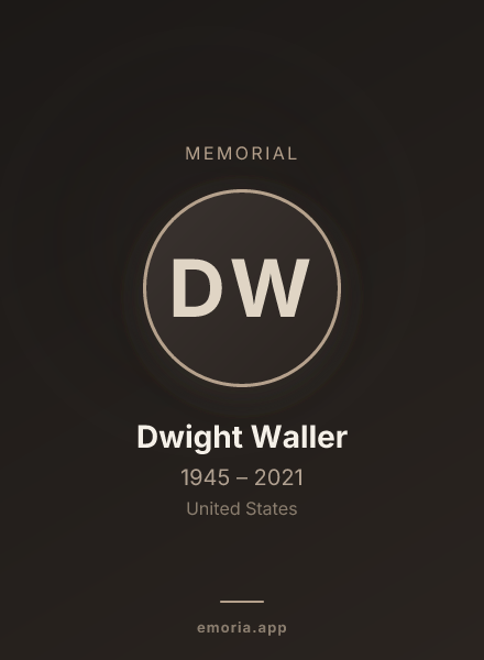 Memorial portrait of Dwight Waller