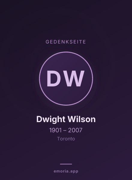Gedenkportrait von Dwight Wilson