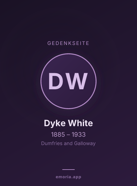 Gedenkportrait von Dyke White