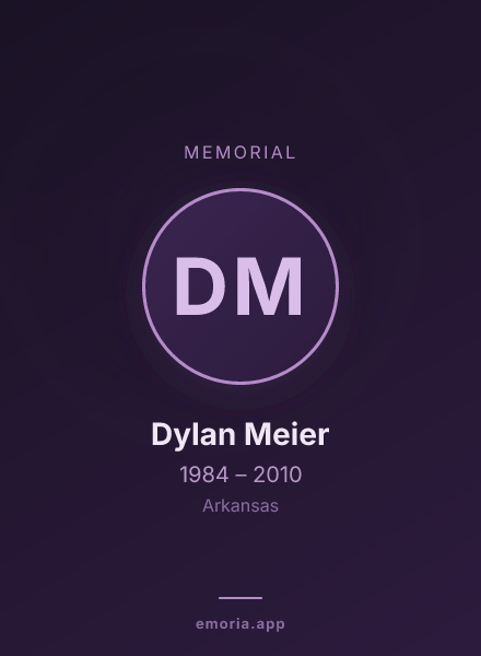 Memorial portrait of Dylan Meier