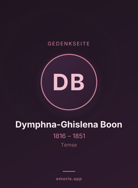 Gedenkportrait von Dymphna-Ghislena Boon